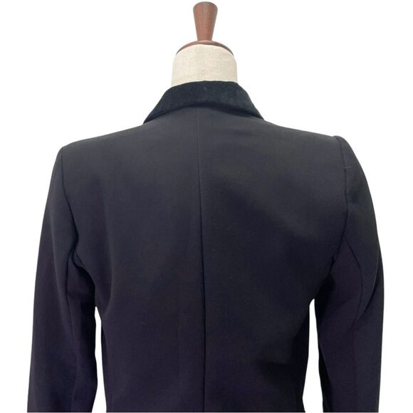 Mango MNG Double Breasted Tailored Velvet Collar Blazer Jacket Black Size Small - Picture 8 of 14
